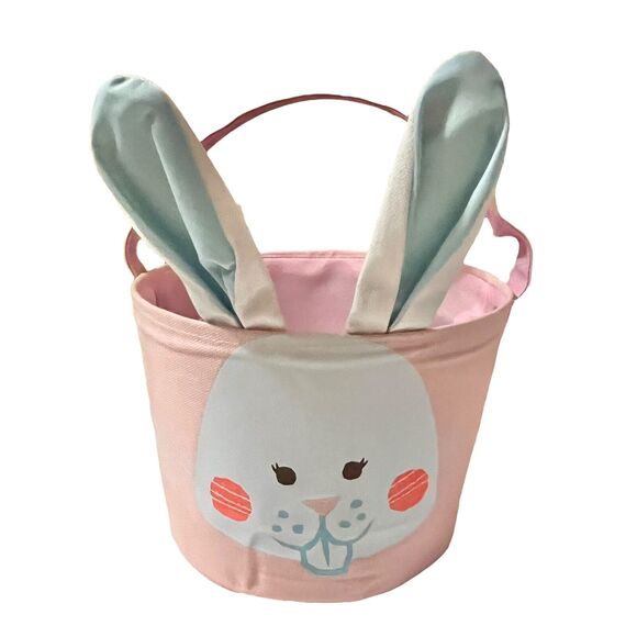 Easter Basket for Kids Bundle Canvas Bucket Grass Filler Golden Fillable Egg - Picture 2 of 11